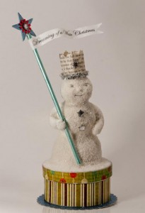 vintage inspired paper mache snowman paper mache snowman